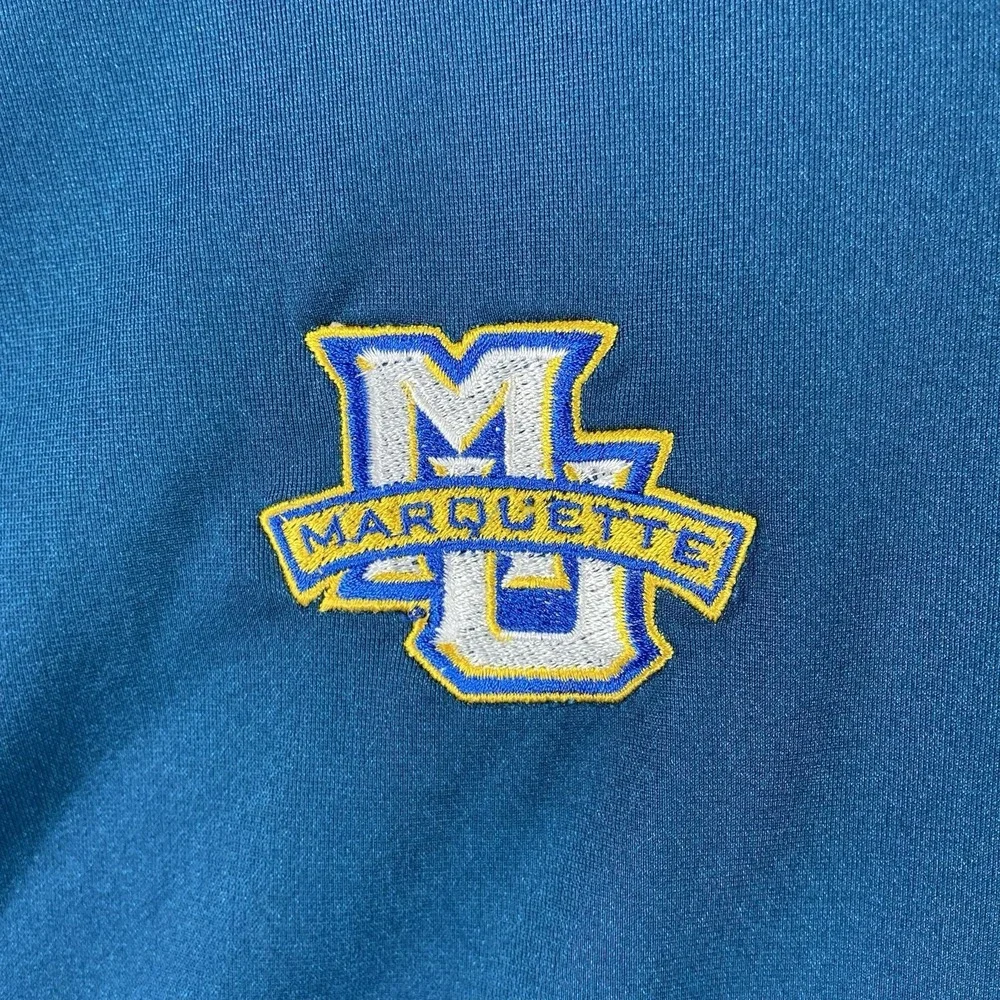 Nike Polo Shirt Mens XL Tiger Woods Collection Marquette University Dri-Fit Golf